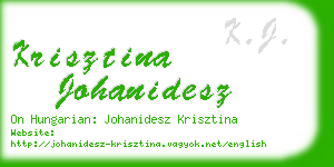 krisztina johanidesz business card